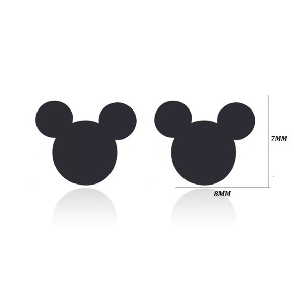 Rose Gold Mickey Mouse Earrings - Picture 7 of 7